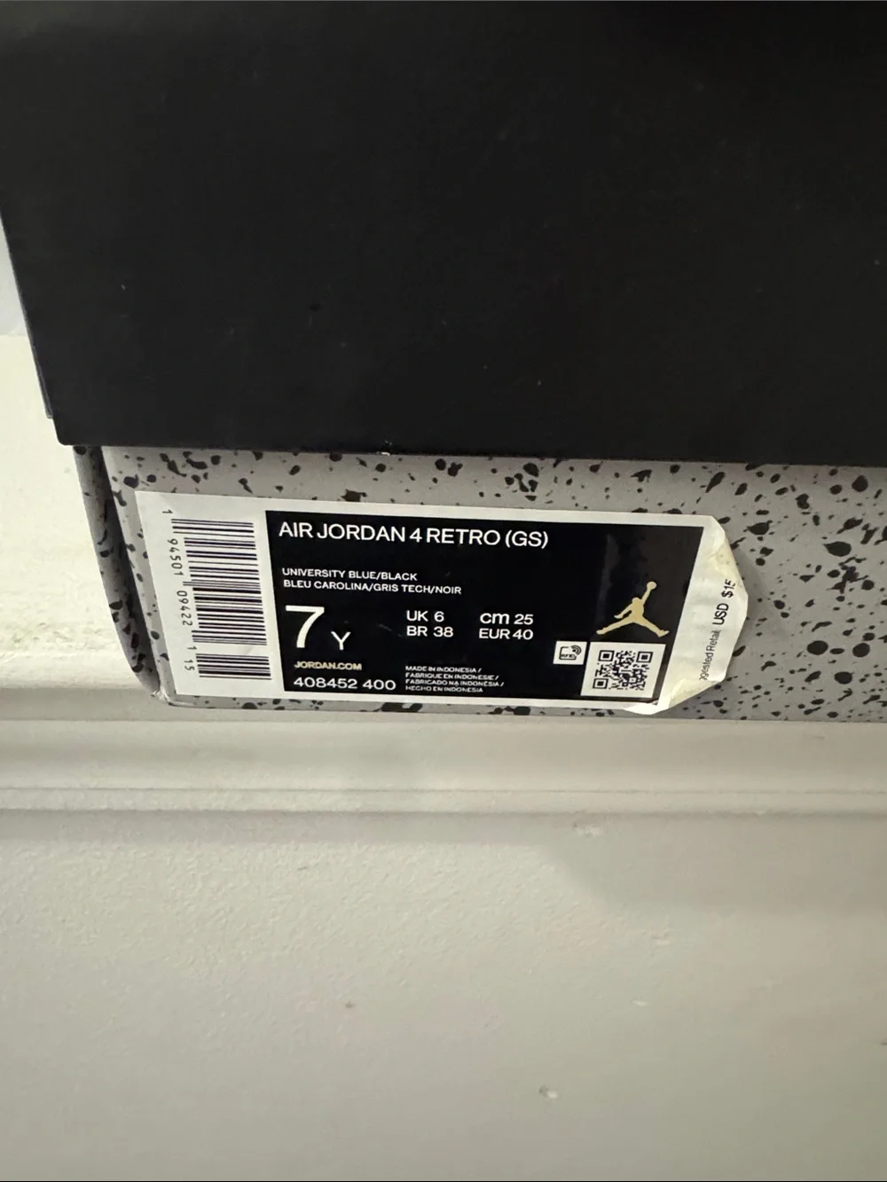 Nike Air Jordan 4 Retro (GS) Black/Blue Box Label